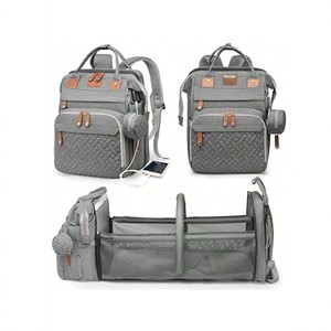 Multi Functional Large Capacity Backpack with Foldable <b>Bed</b>, Mommy Bag, <b>Storage</b> Bag - Product Image 1