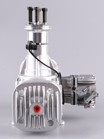 Moteur à essence pour avion modèle réduit DLE170, bicylindre, 170 cm³ de cylindrée, deux temps, échappement latéral, refroidissement naturel par air, démarrage manuel