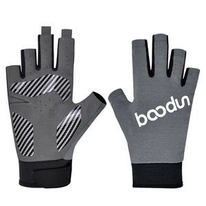 Guantes de Pesca Bodun, Azul Gris Negro, Protección de Palma, Secado Rápido, Deporte al Aire Libre, Unisex - Product Image 2