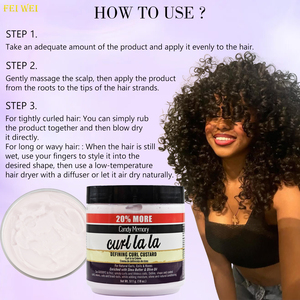 Sbrinamento Curl crema pasticcera arricciata balsamo capelli ricci Lala naturale bobine onde arricchite con burro di karité Olive 0il balsamo - Product Image 6