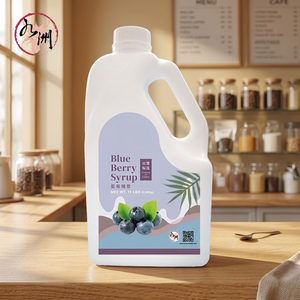 Sirop de fruits de myrtille premium (30% jus original) bouteille de 2,5 kg - Thé à bulles taïwanais 6 bouteilles par carton - Product Image 2