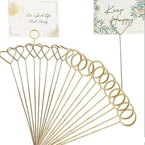 10 pièces carte postale Clip métal bricolage cartes support <span class=keywords><strong>étoile</strong></span> ronde coeur forme fleur gâteau porte-carte de voeux pour la saint valentin fête d'anniversaire - Product Image 2