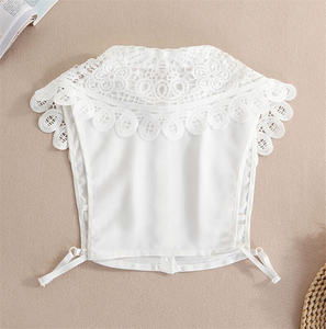 Cuello falso de solapa con soporte coreano para mujer, camisa de medio suéter de imitación bordada, collares desmontables, 2017 - Product Image 3