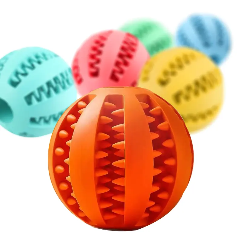 Manufacturer interactive treats chew toy rubber ball slow feeder toy for pet dogs