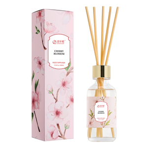 Difusor de Aroma de Flor de Cerezo de Alta Calidad, Ecológico y Duradero, en Botella de Vidrio Rosa, sin Llama, para Spa Aromático, Suministro de Fábrica - Product Image 1