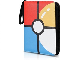 Classeur de cartes à collectionner 4 pochettes, 400 pochettes recto-verso, fermeture éclair en PU de qualité supérieure, 50 protège-cartes amovibles pour cartes TCG