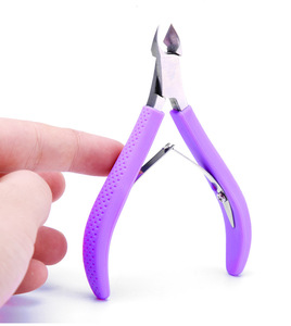 New Arrival Silicone Rubber Handle Stainless Steel Toe <b>Nail</b> Cuticle Clipper Plier Cuticle Nipper - Product Image 4