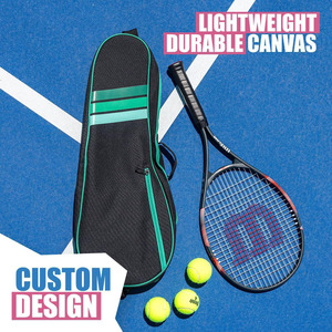 Muestra gratuita: Bolsa para raqueta de tenis con panel trasero ventilado y tela de malla 3D, con compartimento para zapatos. - Product Image 5
