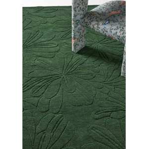 Alfombra Moderna de Lana Tejida a Mano con Diseño Floral Botánico, Juego de Alfombras Contemporáneas - Product Image 2