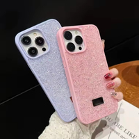 Coque de téléphone de luxe en cristal coloré et diamant pour iPhone 17 16 15 14 13 12 Pro Max, coque arrière en TPU PC pour Samsung Galaxy S25