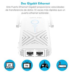 Répéteur WiFi double bande 2,4G / 5G de conception la plus récente 2024 WAVLINK WN579X3 avec antennes 5dBi Routeur <span class=keywords><strong>sans</strong></span> <span class=keywords><strong>fil</strong></span> AC1200 Extenseur de portée WiFi - Product Image 6