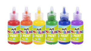 Toksik olmayan 6 renk su mermer boya seti sanat ve zanaat çocuklar için ebru çizim oyuncak seti okul öncesi - Product Image 2