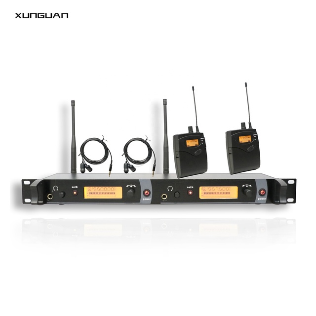 IEMskm9000 2 Channels in Ear Monitor Wireless Mircophone System Stereo Input IEM  for Conference/Stage/Interview/Singing/Speech