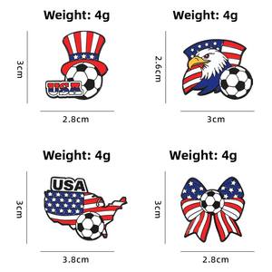 Épingles de football en émail dur avec éléments <span class=keywords><strong>du</strong></span> drapeau américain et éléments animaliers (aigles) pour la décoration de badges pour la <span class=keywords><strong>Coupe</strong></span> de football 2026 - Product Image 4