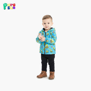 Puresun jongens hoodie sweater jack met opdruk, winter, waterdicht, kinderjas, kinderkleding met rits - Product Image 2