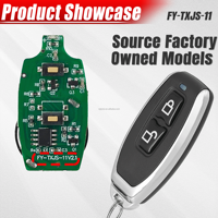 Transmetteur RF universel à double canal 433MHz EV1527 Télécommande d'apprentissage Automatisation intelligente de porte de garage avec matériau métallique
