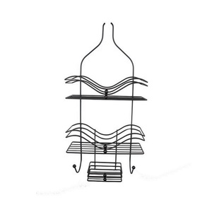 Suction Cup Shower Caddy Bathroom Caddy The New 2020 Suction Cup 3 Tier Black Wall Mounted Metal Mesh Hanging Bathroom Storage Rack Shelves Shower Caddy