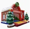 Château gonflable publicitaire de Noël avec bonhomme de neige et Père Noël pour fêtes de Noël - Product Image 2