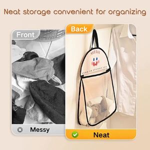 Wall-Mounted Breathable Mesh Storage <b>Bag</b> Sundries Organizer Sock Storage Underwear Organizer Space-Saving Wall Mounted <b>Net</b> <b>Bag</b> - Product Image 4