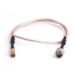 Connecteur <span class=keywords><strong>RF</strong></span> coaxial haute performance, type à sertir, mâle SMB 180 degrés vers mâle F, avec câble RG316 - Product Image 1