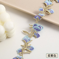 Aksesoris Rambut Kalung Bordir Bunga Kecil 3 cm Bahan Poliester Benang Polyester untuk Pakaian Wanita