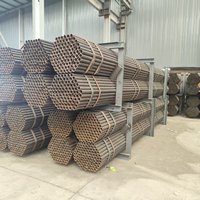 Tuyau en acier soudé ERW ASTM A500 Grade B Grade C rond pour tube de forage et tube de revêtement, longueur standard 5,8m 6m 11,8m 12m, en stock