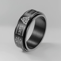 Bague anti-stress rotative en acier inoxydable certifiée CNAS, bijou de main tendance