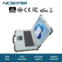 Portátil Totalmente Resistente de 15.6 Pulgadas con Puerto Serial, PC Industrial Gris IP65, Diseñado a Medida para el Sector de Servicios Públicos, Wi-Fi 6, Bluetooth 5.2