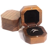 Vintage Amerikanische Schwarznuss-Holz Klassische Rechteckige Schmuckbox Ringbox mit Knopfverschluss im Chinesischen Stil Aufbewahrungskoffer