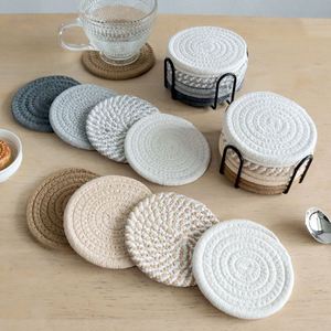 Factory Wholesale Nordic Fabric <b>Coaster</b> <b>Set</b> with Cup Holder and Heat Insulation Pad for Mug Support and Hair Labeling - Product Image 1