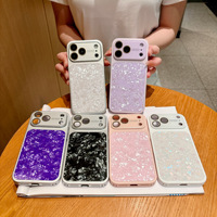 Étui de téléphone portable antichoc de luxe à motif coquillage avec grande fenêtre pour iPhone 18 17 16 15 14 Pro Max – Housse de protection tendance