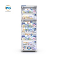 Máquina expendedora de cápsulas metálicas de triple plataforma Wangerbao Gachapon, oferta especial directa de fábrica, para juguetes de 100-120 mm