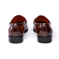 Chaussures en cuir de vachette véritable de luxe 509-38 pour hommes, mocassins confortables à enfiler, chaussures habillées formelles pour hommes, chaussures de mariage