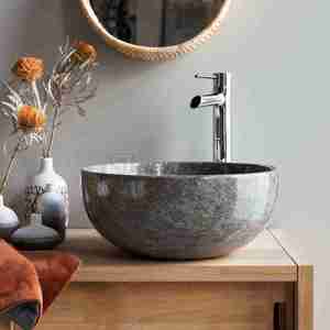 Natural Stone Vessel Marble Countertop <b>Basin</b> for Bathroom Vanity Home - Product Image 3
