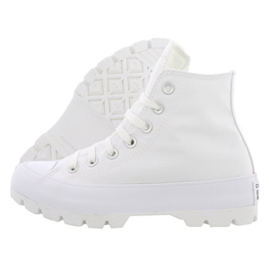 Scarpe da Donna Alte con Suola Rinforzata Modello MSS-565902C Taglia 8 Colore Bianco/Nero - Product Image 1