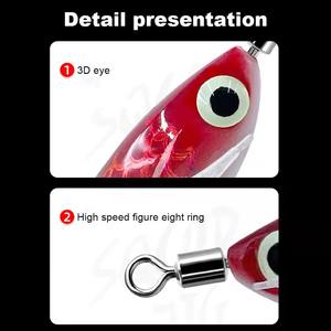 8cm 5.6g Laser Lumineux Calmar Jig Flottant Horizontal Bois Crevettes Egi Leurre Appâts Pieuvre Seiche Appâts De Pêche - Product Image 2