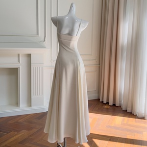OUDINA Nuovi Arrivi Chic, Elegante Abito Lungo Senza Maniche in <span class=keywords><strong>Chiffon</strong></span> <span class=keywords><strong>Giallo</strong></span>, Vestito Casual da Donna - Product Image 4