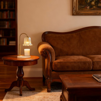 Lampe de table aromathérapeutique Aisilan Flower Ambient, lumière de bougie fondante