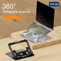 Support universel pour tablette, nouveau modèle, rotatif à 360 degrés, stable, pliable, réglable en hauteur sur huit niveaux, dissipateur de chaleur en acier au carbone