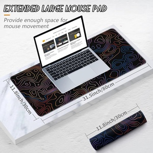FX Black Heat Transfer Computer Mouse Pads with Embedded Edge Rectangle Rubber <b>Desk</b> Pad for Logo Printing - Product Image 5