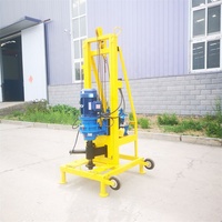 CSDRILL Foreuse Hydraulique Électrique Portable pour Puits d'Eau Profonds de 100m