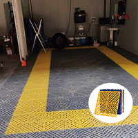 Dalles de sol de garage emboîtables multicolores, tapis en grille plastique antidérapants pour atelier de detailing automobile
