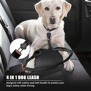 Arnés de nailon de lujo para perros Cinturón de <span class=keywords><strong>seguridad</strong></span> ajustable de alta calidad con correa suave montada en el automóvil Patrón sólido y decoración de encaje - Product Image 3
