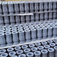 Vase à fleurs en pierre de granit naturel de chine pour la pierre tombale commémorative du cimetière