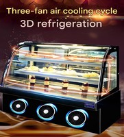 1.2m porte en verre à température unique vitrine de boulangerie réfrigérateur gâteau et beignet affichage refroidisseur pour utilisation en magasin mode de refroidissement par air