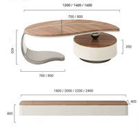 Meuble TV mural ou sur pied avec table basse, design moderne haut de gamme pour salon