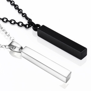 Premium Black Stainless Steel Pendant for <b>Men</b> | Custom Minimalist Niche Jewelry Single Piece Wholesale - Product Image 4