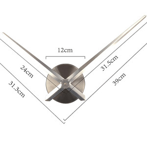 DIY 39Cm Kim Loại Nhôm Lớn Thị Trấn Trẻ 12888 Chuyển Động Cơ Học Thạch Anh Đồng Hồ Treo Tường - Product Image 2