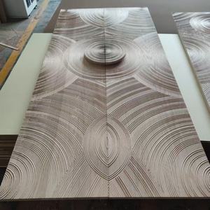 Paneles de Pared Circulares de Madera Maciza con Textura 3D Negra de Lujo, Revestimiento Decorativo Fluorescente para Interiores y Exteriores, Escaleras, Sala de Estar - Product Image 6