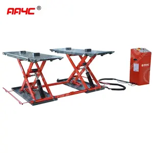 AA4C mid rise scissor lift auto lift vehicle ramp car lift 1M high 3T capacity pneumatic unlock AA-TCL3100